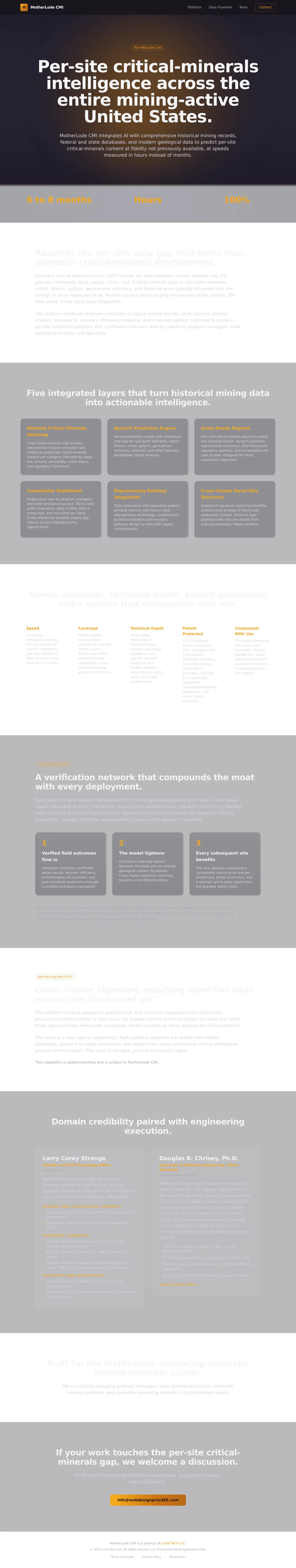 MotherLode CMI homepage