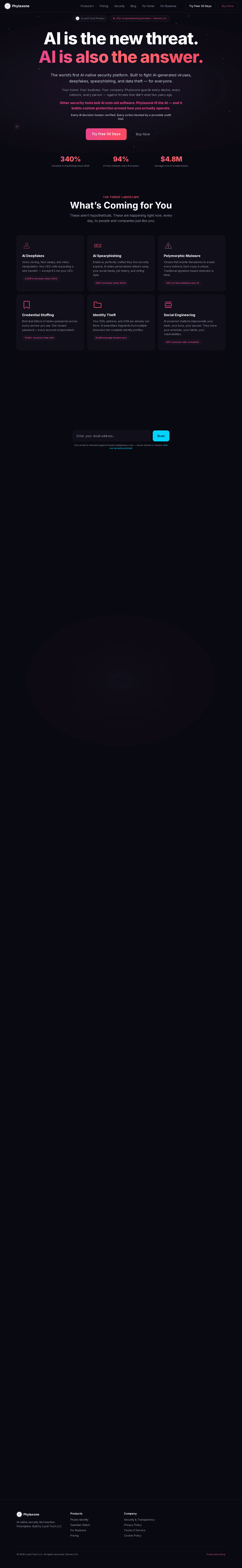 PhylaxOne homepage