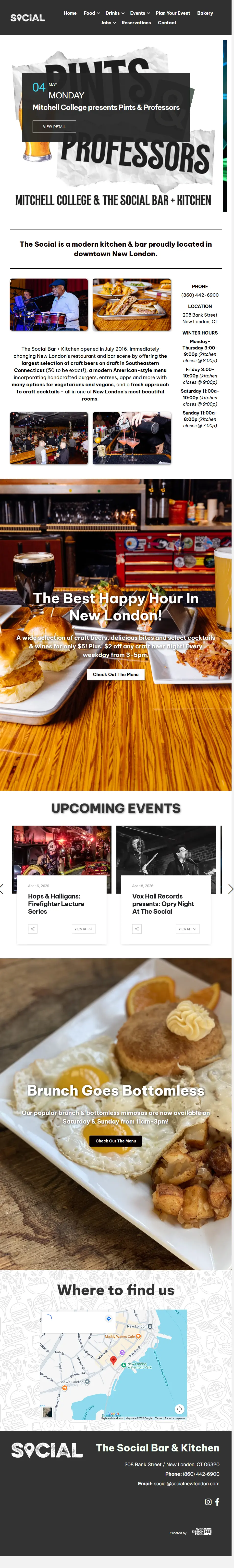 Social New London homepage